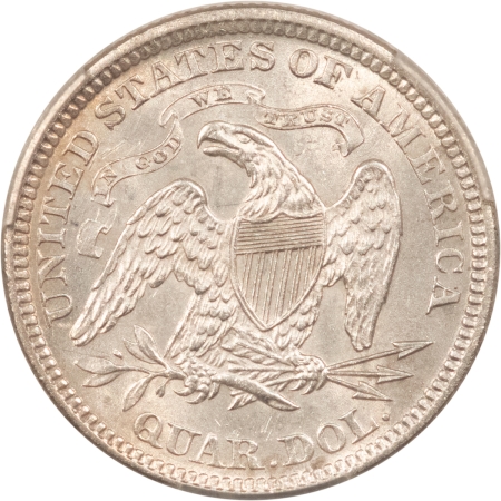 Liberty Seated Quarters 1873 SEATED LIBERTY QUARTER, ARROWS – PCGS MS-62, WHITE & LUSTROUS!