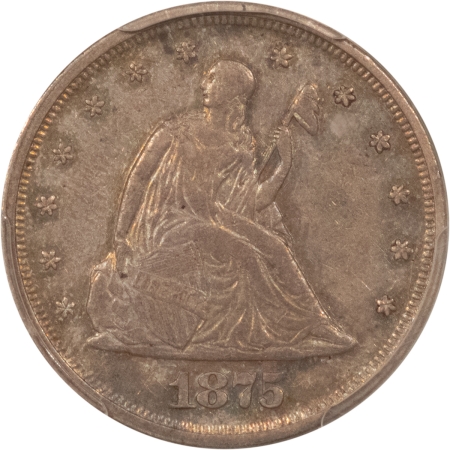 CAC Approved Coins 1875 TWENTY CENT PIECE – PCGS AU-53, PRETTY, PREMIUM QUALITY & CAC APPROVED!