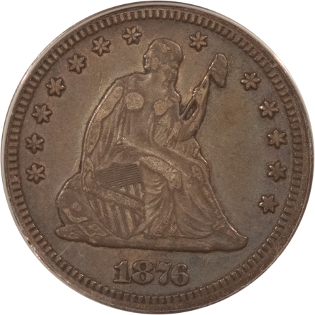 Liberty Seated Quarters 1876-CC LIBERTY SEATED QUARTER – ANACS VF-30, LOOKS XF! PREMIUM QUALITY!