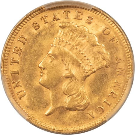 $3 1878 $3 GOLD PRINCESS – PCGS MS-62, SMOOTH & POPULAR TYPE COIN!