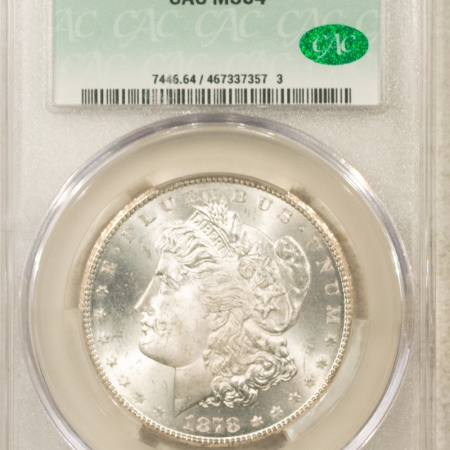 New Store Items 1878-CC $1 MORGAN DOLLAR – CAC MS-64, CAC APPROVED! CARSON CITY!