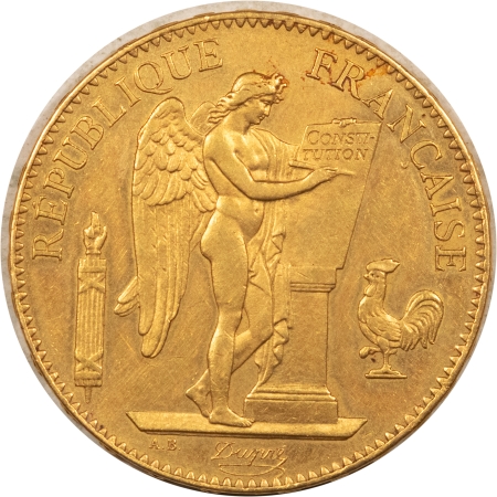 Bullion 1879-A FRANCE 100 GOLD FRANCS, .9355 AGW, KM-832 – HIGH GRADE NEARLY UNC CHOICE!