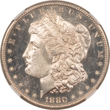 Morgan Dollars 1880-S $1 MORGAN DOLLAR – NGC MS-63 PL, PROOFLIKE & LOOKS DPL ON OBVERSE!