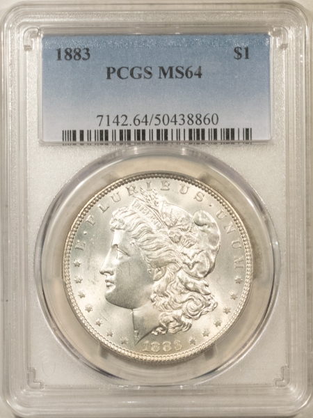 Morgan Dollars 1883 $1 MORGAN DOLLAR – PCGS MS-64, BLAST WHITE!