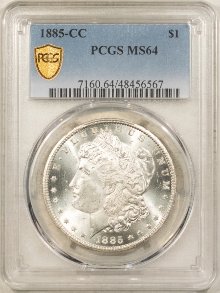 Morgan Dollars 1885-CC $1 MORGAN DOLLAR – PCGS MS-64, CARSON CITY!