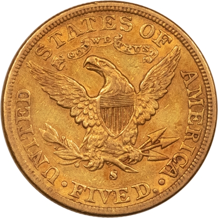 $5 1887-S $5 LIBERTY HEAD HALF EAGLE – HIGH GRADE EXAMPLE!