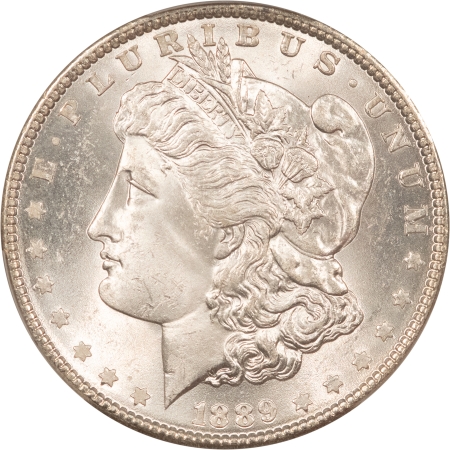 Morgan Dollars 1889 $1 MORGAN DOLLAR – PCGS MS-64, BLAST WHITE!