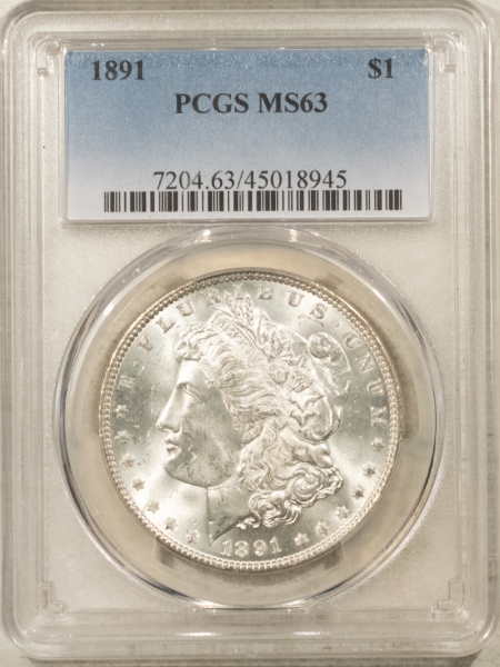 Morgan Dollars 1891 $1 MORGAN DOLLAR – PCGS MS-63