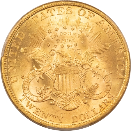 $20 1894 $20 LIBERTY GOLD DOUBLE EAGLE – PCGS MS-63+ ATTRACTIVE, CHOICE+, TOUGHER!