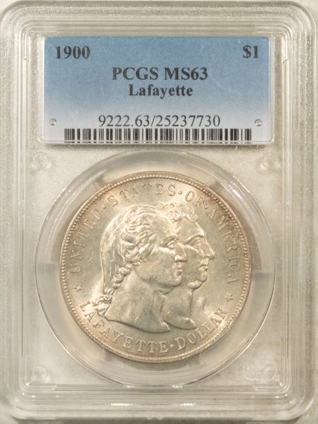 New Certified Coins 1900 $1 LAFAYETTE COMMEMORATIVE DOLLAR – PCGS MS-63, PQ! ORIGINAL! WHITE!