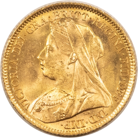 Bullion 1901 GREAT BRITAIN GOLD 1/2 SOVEREIGN, KM-784 .1177 AGW – UNCIRC, FLASHY, FRESH