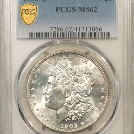 Morgan Dollars 1903-O $1 MORGAN DOLLAR – PCGS MS-62, BLAST WHITE & LUSTROUS!