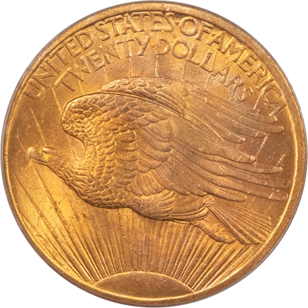 $20 1907 NO MOTTO $20 ST GAUDENS GOLD DOUBLE EAGLE – PCGS MS-64 PRETTY SURFACES!