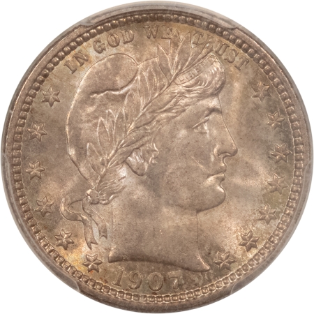 Barber Quarters 1907-O BARBER QUARTER – PCGS MS-65+, FRESH, PREMIUM QUALITY GEM & CAC APPROVED!