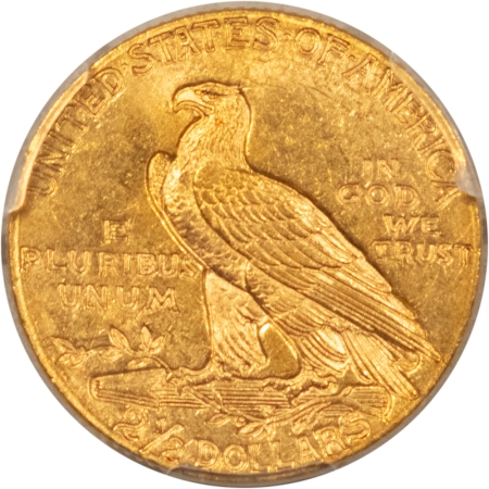 $2.50 1911 $2.50 INDIAN GOLD QUARTER EAGLE – PCGS MS-63, CHOICE BETTER DATE!