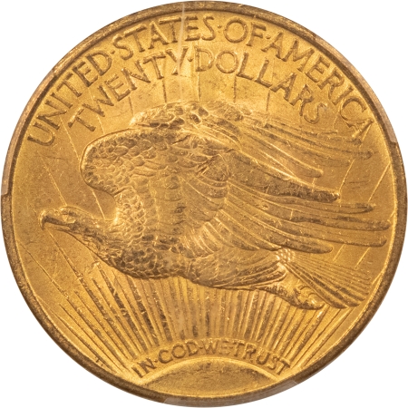 $20 1913 $20 ST GAUDENS GOLD DOUBLE EAGLE – PCGS MS-62, SCARCE! LOW MINTAGE!