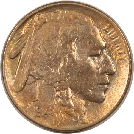 Buffalo Nickels 1914 BUFFALO NICKEL – HIGH GRADE, NEARLY UNCIRCULATED, LOOKS CHOICE!