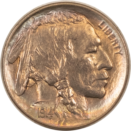 Buffalo Nickels 1914-D BUFFALO NICKEL – UNCIRCULATED, LOOKS CHOICE!