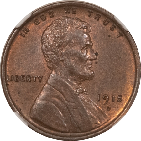 Lincoln Cents (Wheat) 1915-D LINCOLN CENT – NGC MS-62 BN