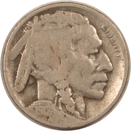 Buffalo Nickels 1918/7 BUFFALO NICKEL – CIRCULATED, STRONG DATE, W/ OBV SCRATCH, KEY-DATE!