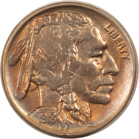 Buffalo Nickels 1918-D BUFFALO NICKEL – UNCIRCULATED DETAILS, OR NEARLY SO! BUT CLEANED!