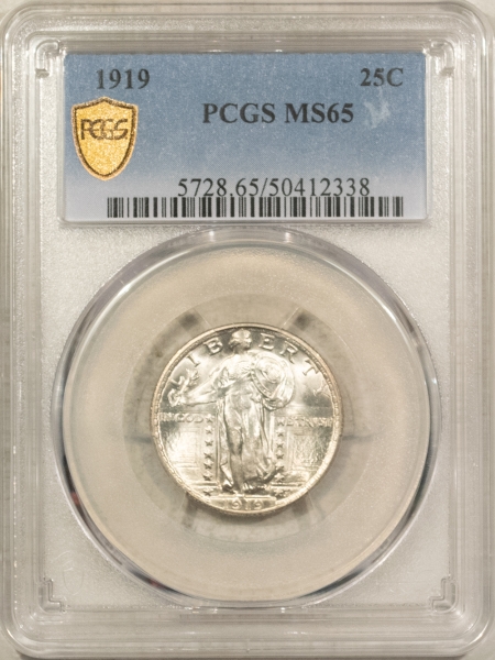 New Certified Coins 1919 STANDING LIBERTY QUARTER – PCGS MS-65, BLAST WHITE GEM!