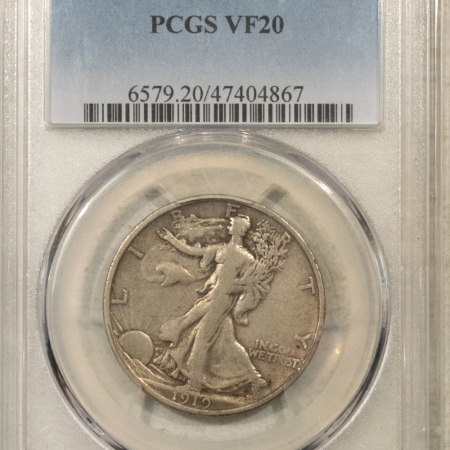 New Certified Coins 1919-S WALKING LIBERTY HALF DOLLAR – PCGS VF-20, SUPER ORIGINAL & NICE!