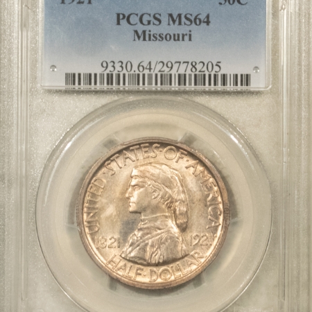 New Certified Coins 1921 MISSOURI COMMEMORATIVE HALF DOLLAR – PCGS MS-64, FRESH & NEAR GEM!