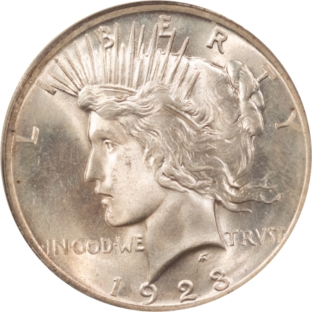 New Certified Coins 1923 $1 PEACE DOLLAR – PCGS MS-64, 2 PC RATTLER & PREMIUM QUALITY!