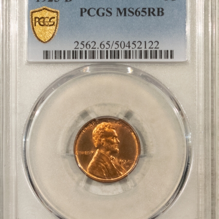 New Store Items 1925-D LINCOLN CENT – PCGS MS-65 RB, PREMIUM QUALITY & NEARLY FULL RED!