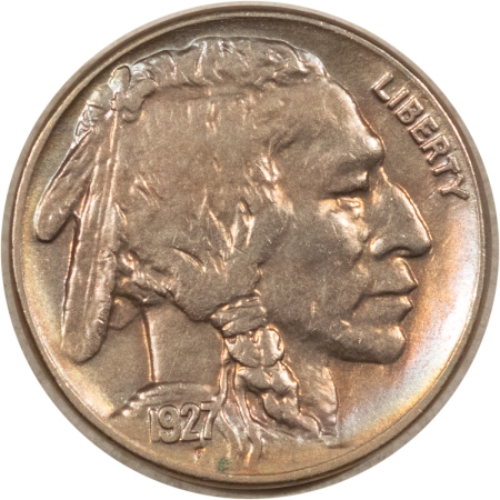 Buffalo Nickels 1927-S BUFFALO NICKEL – UNCIRCULATED DETAILS, BUT CLEANED, VERY ATTRACTIVE COIN!