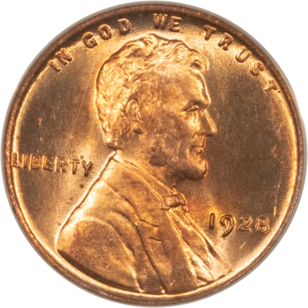 Lincoln Cents (Wheat) 1928 LINCOLN CENT – ANACS MS-66 RED