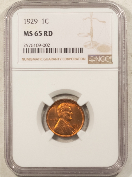 Lincoln Cents (Wheat) 1929 LINCOLN CENT – NGC MS-65 RD