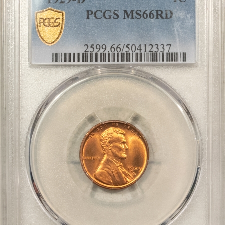 Lincoln Cents (Wheat) 1929-D LINCOLN CENT – PCGS MS-66 RD, BLAZING RED!