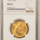 $10 1907 $10 INDIAN GOLD EAGLE, NO MOTTO – PCGS MS-61, AUGUSTUS SAINT GAUDENS HOLDER