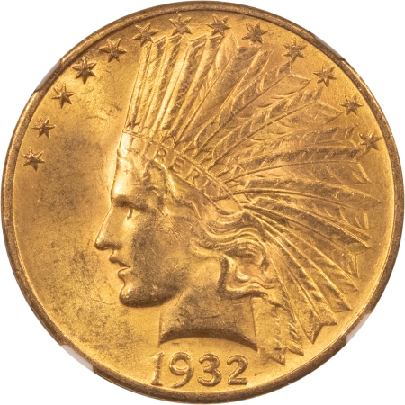 $10 1932 $10 INDIAN GOLD EAGLE – NGC MS-62