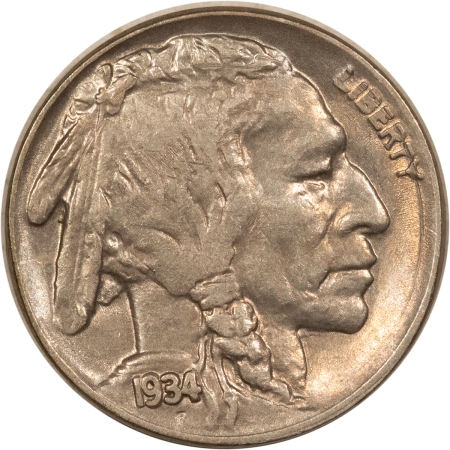 Buffalo Nickels 1934 BUFFALO NICKEL – NICE, FRESH & ABOUT UNCIRCULATED+!