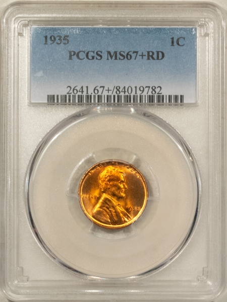 Lincoln Cents (Wheat) 1935 LINCOLN CENT – PCGS MS-67+ RD, SUPERB GEM!