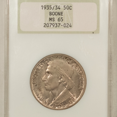 Silver 1935/34 BOONE COMMEMORATIVE HALF DOLLAR – NGC MS-65, OLD FATTY! PQ!