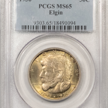 Silver 1936 ELGIN COMMEMORATIVE HALF DOLLAR – PCGS MS-65, PRETTY, PREMIUM QUALITY!