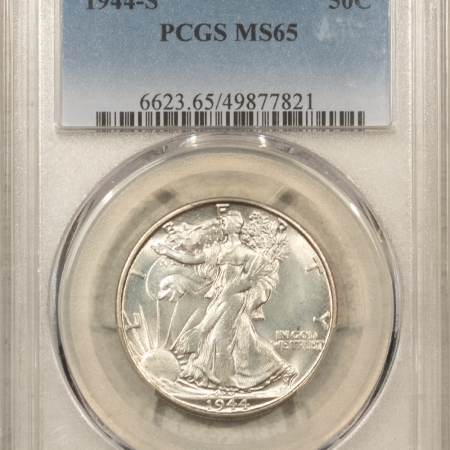 New Certified Coins 1944-S WALKING LIBERTY HALF DOLLAR – PCGS MS-65, FRESH GEM!