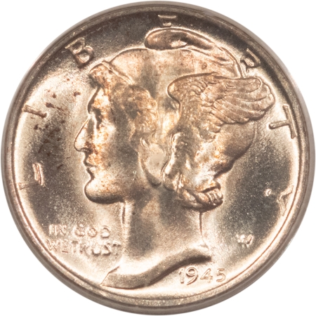 Mercury Dimes 1945-S MERCURY DIME – PCGS MS-65, GEM!