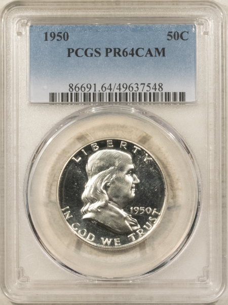 Franklin Halves 1950 PROOF FRANKLIN HALF DOLLAR – PCGS PR-64 CAM