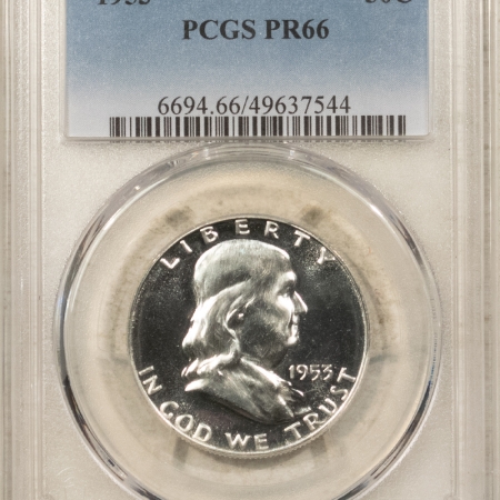 Franklin Halves 1953 PROOF FRANKLIN HALF DOLLAR – PCGS PR-66