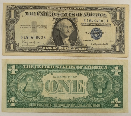 New Store Items 1957-B $1 SILVER CERTIFICATES, LOT OF 5, FR-1621 – VERY FINE!