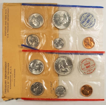 New Store Items 1960-P/D 10 COIN US SILVER MINT SET, GEM UNCIRCULATED, W/ ORIGINAL MINT ENVELOPE