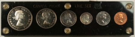 New Store Items 1961 CANADA SILVER 6 COIN SPECIMEN PROOFLIKE SET LOVELY GEM PL BU VINTAGE HOLDER