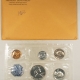 New Store Items 1961 5 COIN U.S. SILVER PROOF SET – GEM PROOF, NO ORIGINAL ENVELOPE