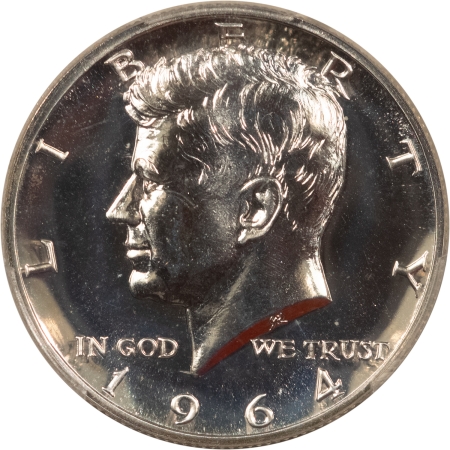 Kennedy Halves 1964 PROOF KENNEDY HALF DOLLAR, ACCENTED HAIR – PCGS PR-66