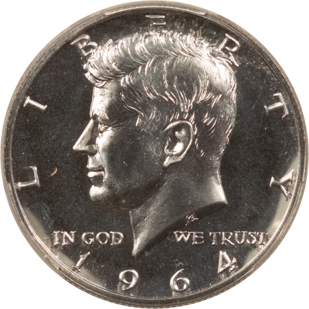 Kennedy Halves 1964 PROOF KENNEDY HALF DOLLAR, ACCENTED HAIR – PCGS PR-66